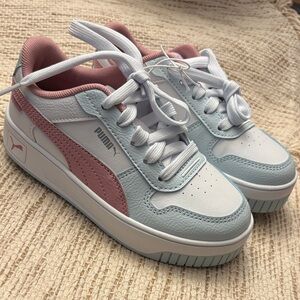 Puma Light Pink and White Sneakers